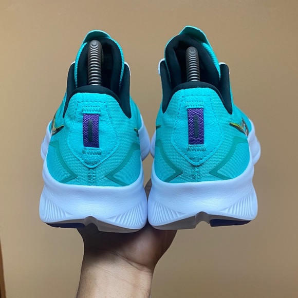 Saucony Ride 15 “Cool Mint Purple Volt Black White” Size 10.5 - Picture 4 of 17